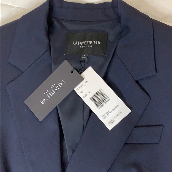 Lafayette 148 Navy Blazer - Picture 6 of 6
